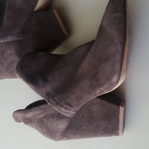 Leather Suede ankle booties